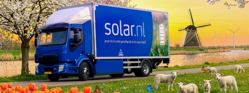 vrachtwagen in de lente